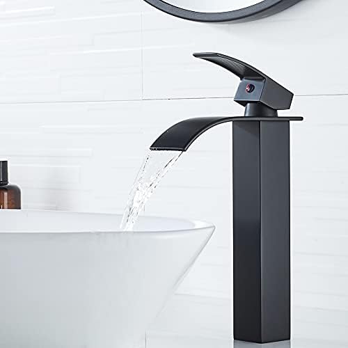 VOTON Vessel Sink Faucet Matte Black Stable Waterfall Durable Stylish