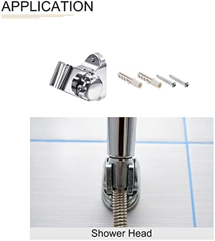 Sturdy Shower Head Holder - Silver Tone