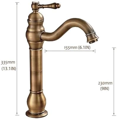 Antique Brass 360 Swivel Bathroom Faucet