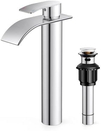 FORIOUS Waterfall Faucet with Chrome Handle