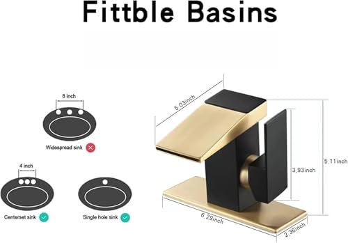 Elegant Touch Vain Bathroom Faucet with Temperature Display