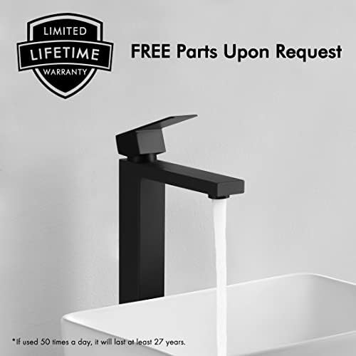 KES Black Tall Bathroom Faucet