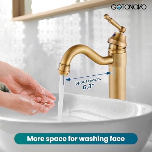Gotonovo Long Reach Deck-Mounted Bathroom Faucet