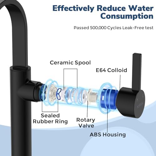 Vessel Sink Faucet Matte Black High-Quality Bathroom Faucet