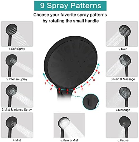 8 High Pressure Rainfall shower head combo