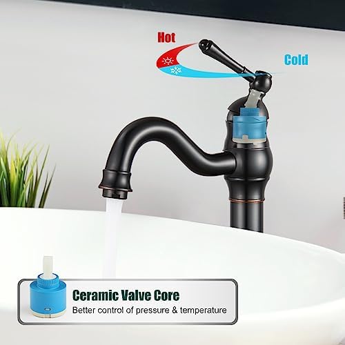 Adjustable 360 Vessel Sink Faucet Brass Oil Rubbed Bronze