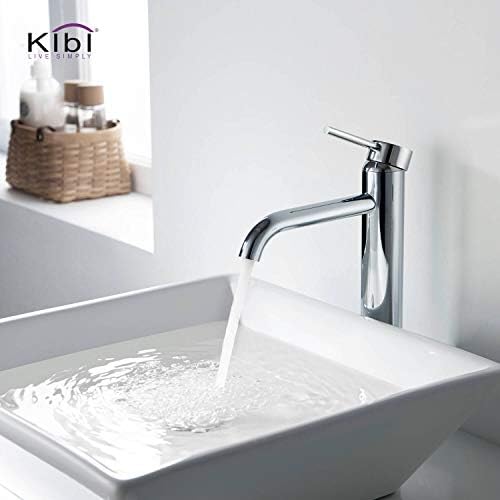 KIBI KBF1009 Solid Brass Sink Faucet Rust Resistant Chrome Finish