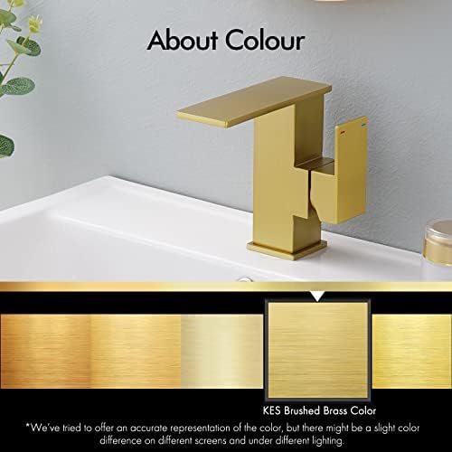 KES Brushed Gold Bathroom Faucet Durable Touch On Faucet for Your Bathroom