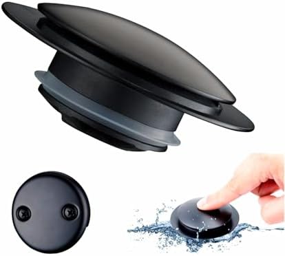 Sturdy Black bathtub drain stopper
