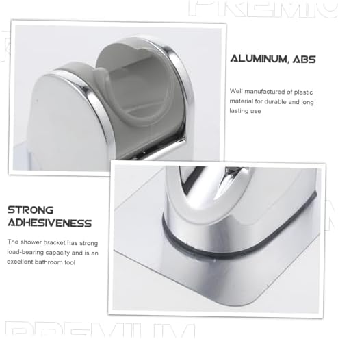 4 Piece Aluminum Shower Bracket Set Silver Space Design