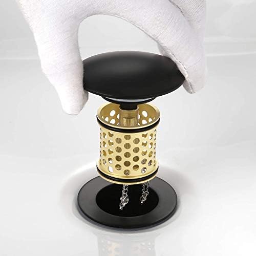 Premium 2-Handled Matte Black Bathroom Faucet with Overflow Drain