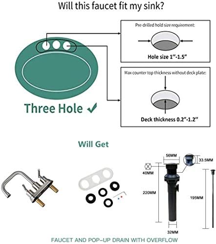 Premium Bathroom Faucet with Dual Handles