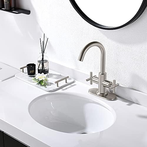 Exceptional 4-Inch Bathroom Faucet with Swivel Spout rust-free 304 stainless steel