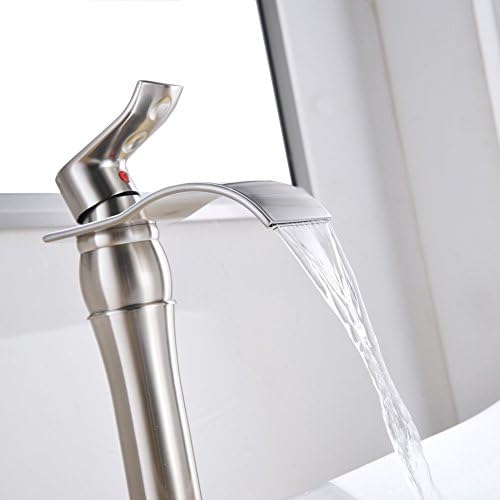 Elegant Vessel Sink Faucet withBrushed Nickel Design