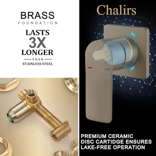 Wall-Mounted Bathroom Faucet 180 Rotatable Solid Brass Faucet