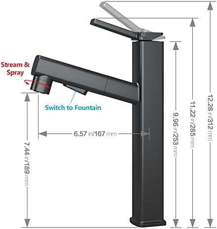 MIAOHUI Tall Bathroom Sink Faucet