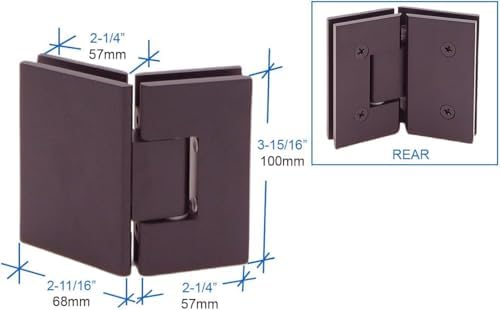 Sapphire Series 135 Degree Frameless Shower Door Hinge Oil Rubbed Bronze