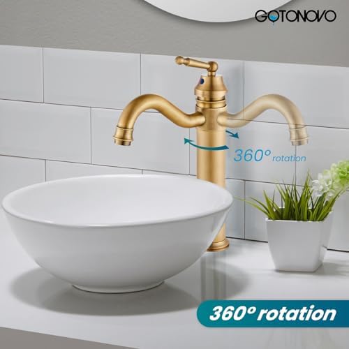 Gotonovo Long Reach Deck-Mounted Bathroom Faucet