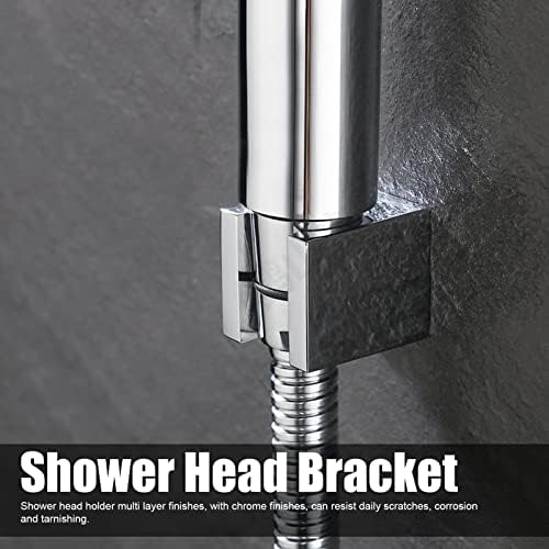 Tomotato Handheld Shower Head Holder Chrome Metal Wall Mount Bracket for Bathroom