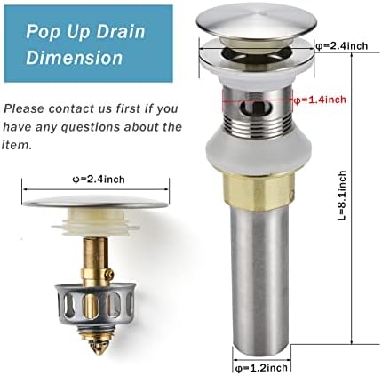 Premium Sink Drain Stopper Detachable Strainer Easy to Install for Your Bathroom