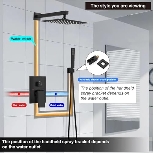 Midanya Rain Shower System Square Rainfall