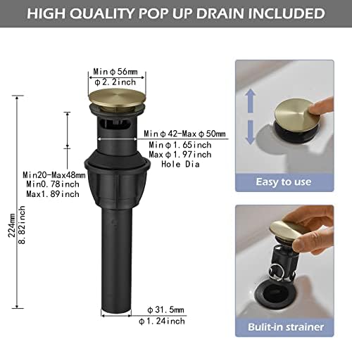 Stunning Tall Faucets Waterfall Faucet for Bathroom Sink Single Handle Brushed Gold