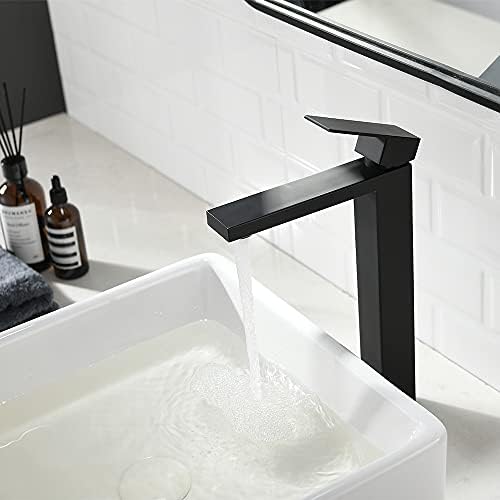 Matte Black Vessel Sink Faucet for Modern Bathroom Design