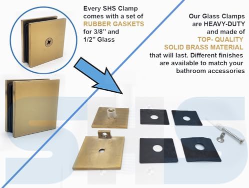 Durable Brass Clamp for Glass Door Installation