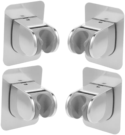 4 Piece Aluminum Shower Bracket Set Silver Space Design