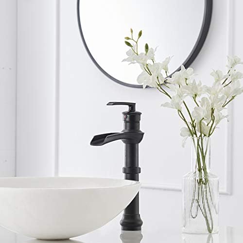 Vessel Sink Faucet Waterfall Faucet Matte Black