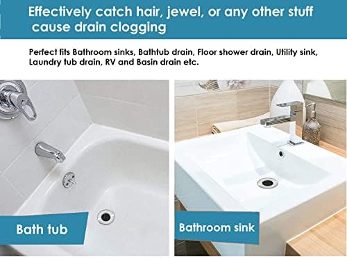 Big Set of 3 Hair Catcher Drains for Bathroom Sinks