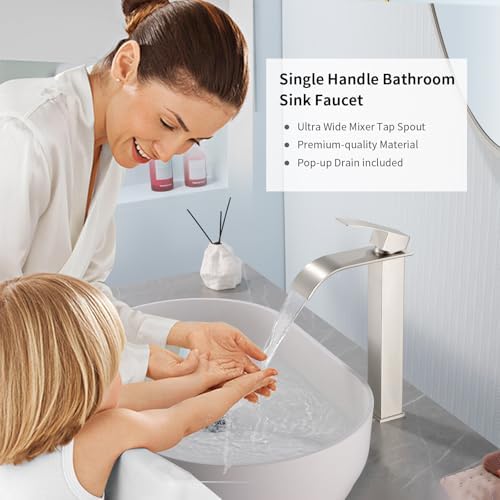 Vessel Sink Faucet with Pop-Up Drain