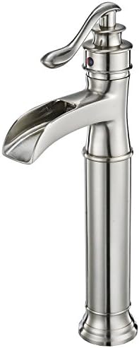 Elegant Vessel Sink Faucet Brushed Nickel Bathroom Vanity Fixtures