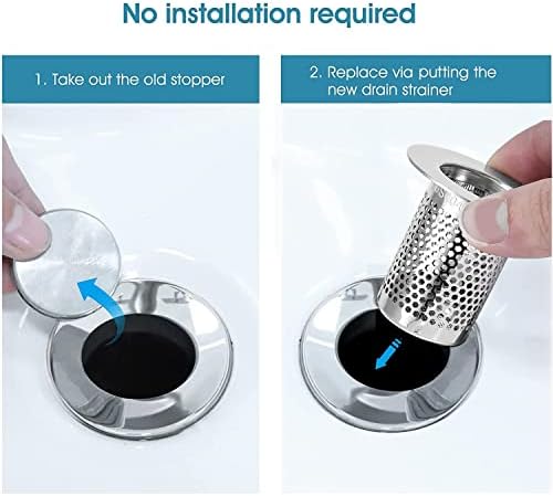Big Set of 3 Hair Catcher Drains for Bathroom Sinks