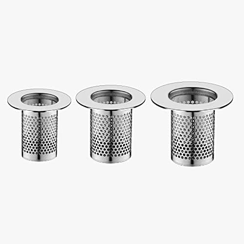 Big Set of 3 Hair Catcher Drains for Bathroom Sinks