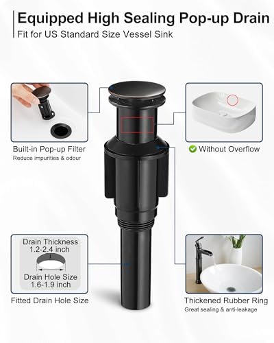 Heymyp tap Tall Vessel Sink Faucet
