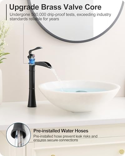 Stylish Tall Vessel Sink Faucet with Bamboo-Insensitive Flow