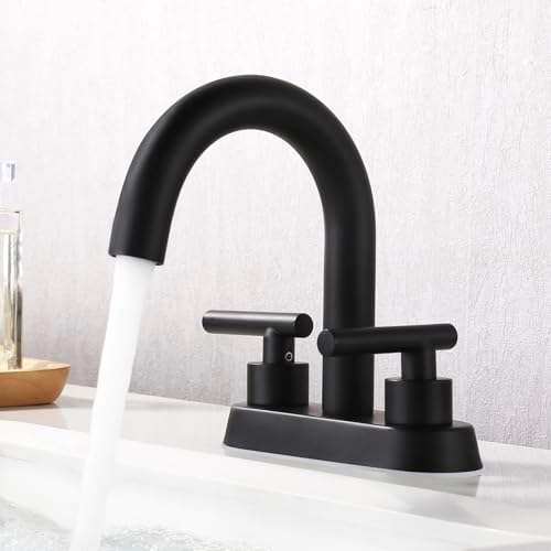 All Metal Bathroom Faucet KES Matte Black 4-Inch Touch On Faucet