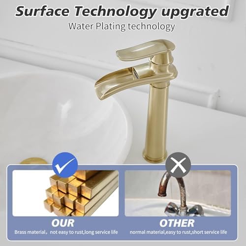 Greenspring Brushed Gold Vessel Sink Faucet