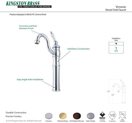 Kingston Brass KB3422PL - Opulent Victorian Vessel Sink Faucet - Luxury Kitchen Bathroom Faucet