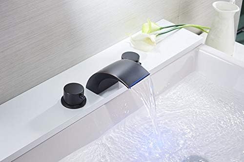 Luxury Bathroom Faucet with 3-Color LED Lighting