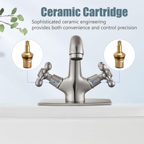 Aolemi Single Hole Touch faucet Cross Handle Brass 38-inch Thread