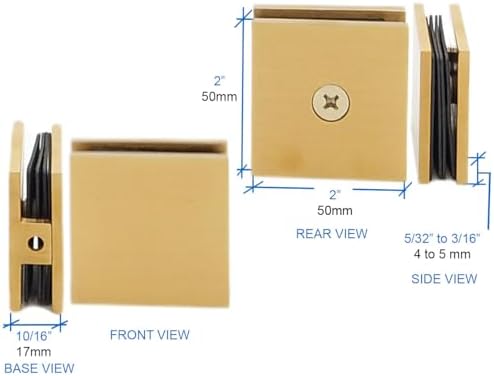 Durable Brass Clamp for Glass Door Installation