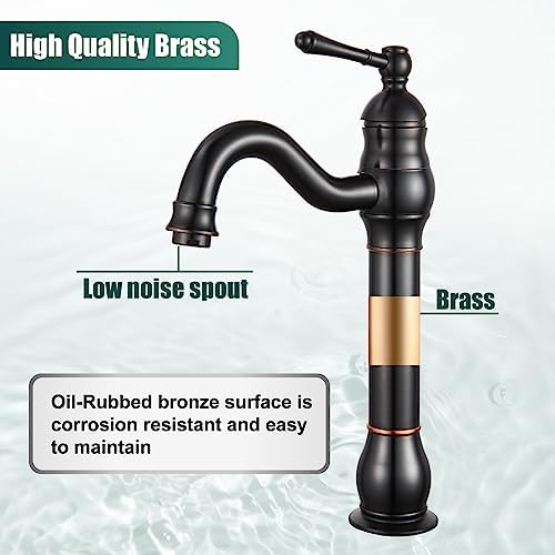 Adjustable 360 Vessel Sink Faucet Brass Oil Rubbed Bronze
