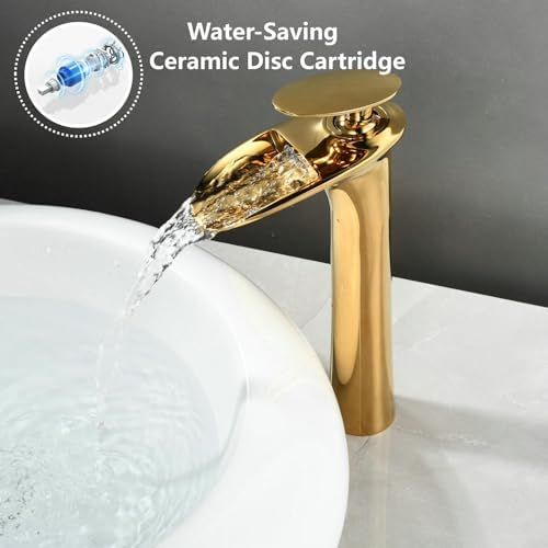 SHUNLI Gold Bathroom Faucet