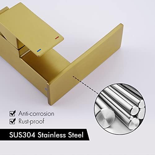 KES Brushed Gold Bathroom Faucet Durable Touch On Faucet for Your Bathroom