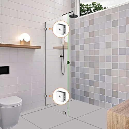 Bathlink Polished Chrome Glass Clamp