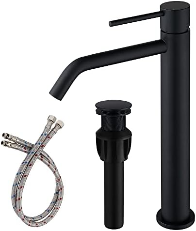 Stainless Steel Matte Black Vessel Sink Faucet