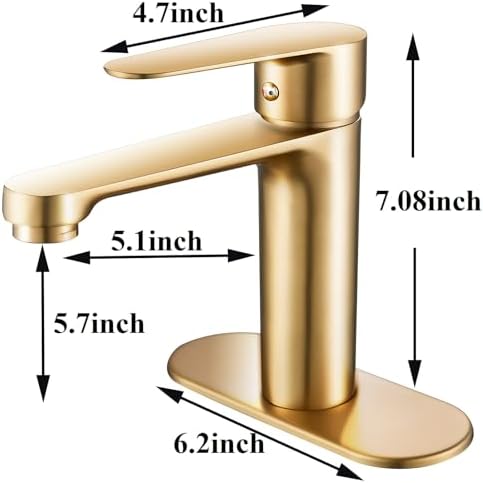 Brushed Gold Single-Handle Bathroom Faucet