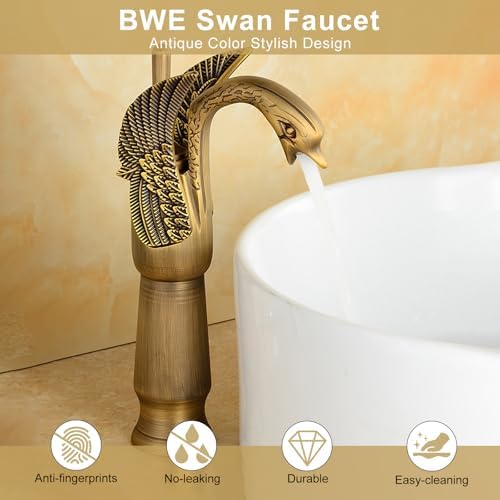 Bathroom Faucet Single Hole Sink Faucet Antique Brass Faucet